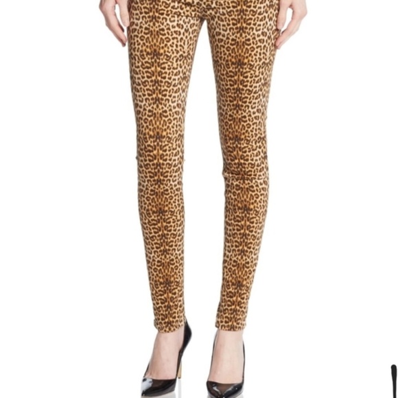 Hudson Nico Mid Ride Leopard print stretch jeans Sz 27 - Picture 1 of 10